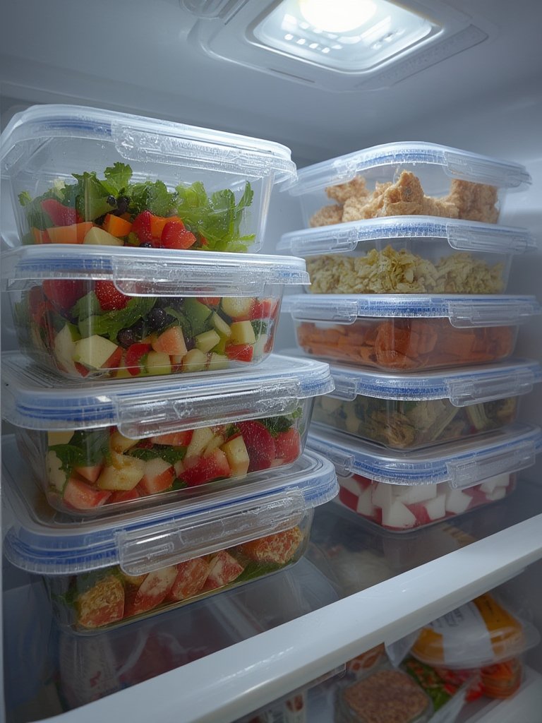 food containers in action