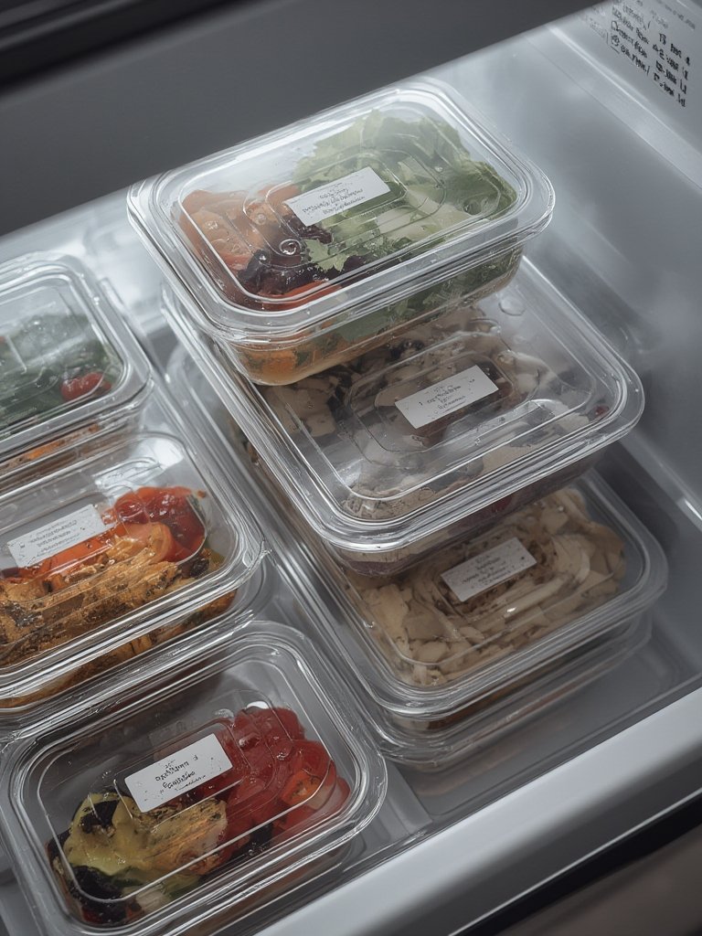 food containers in action