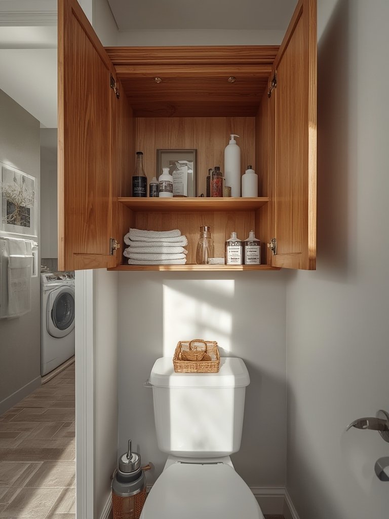 toilet storage in action