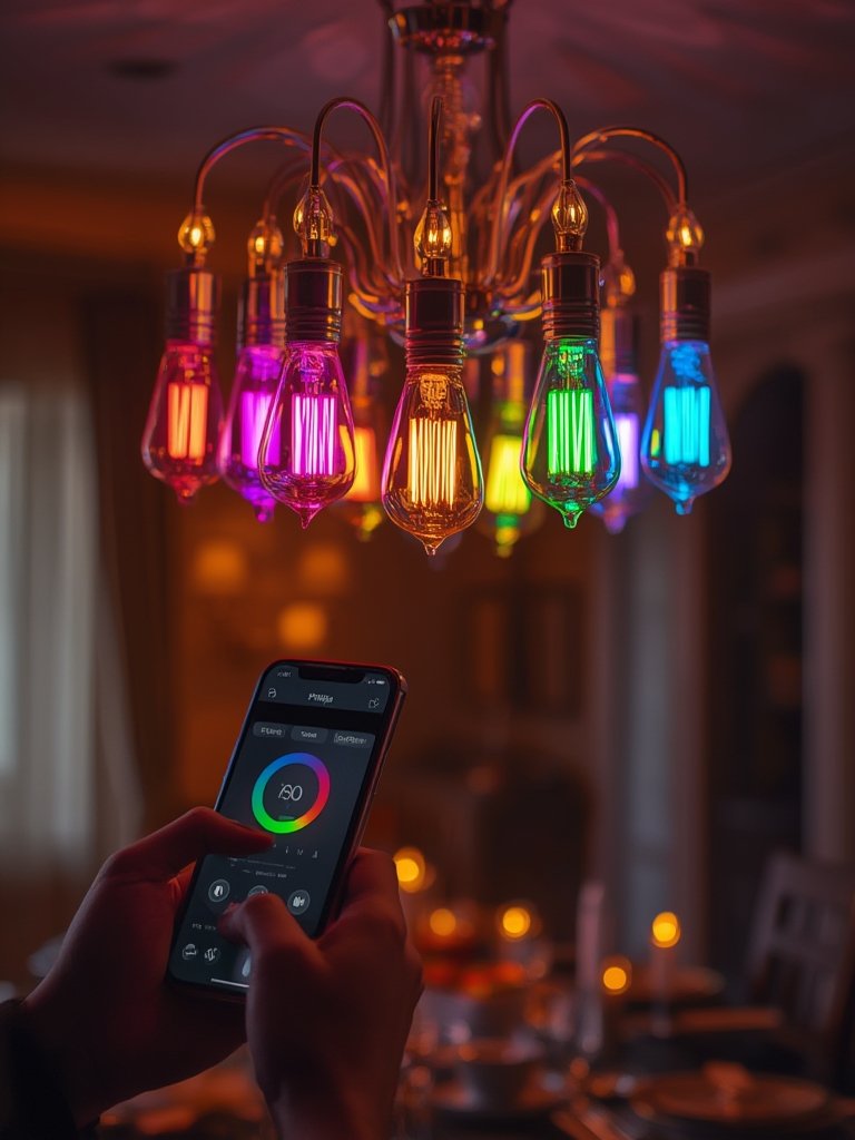 smart bulb in action