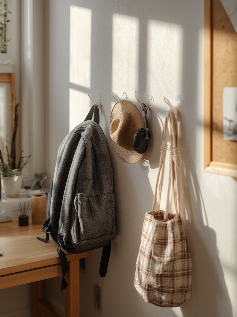 Adhesive Hooks: 9 Ultimate Steps For Amazing Organization In 2026 2 adhesive hooks in action