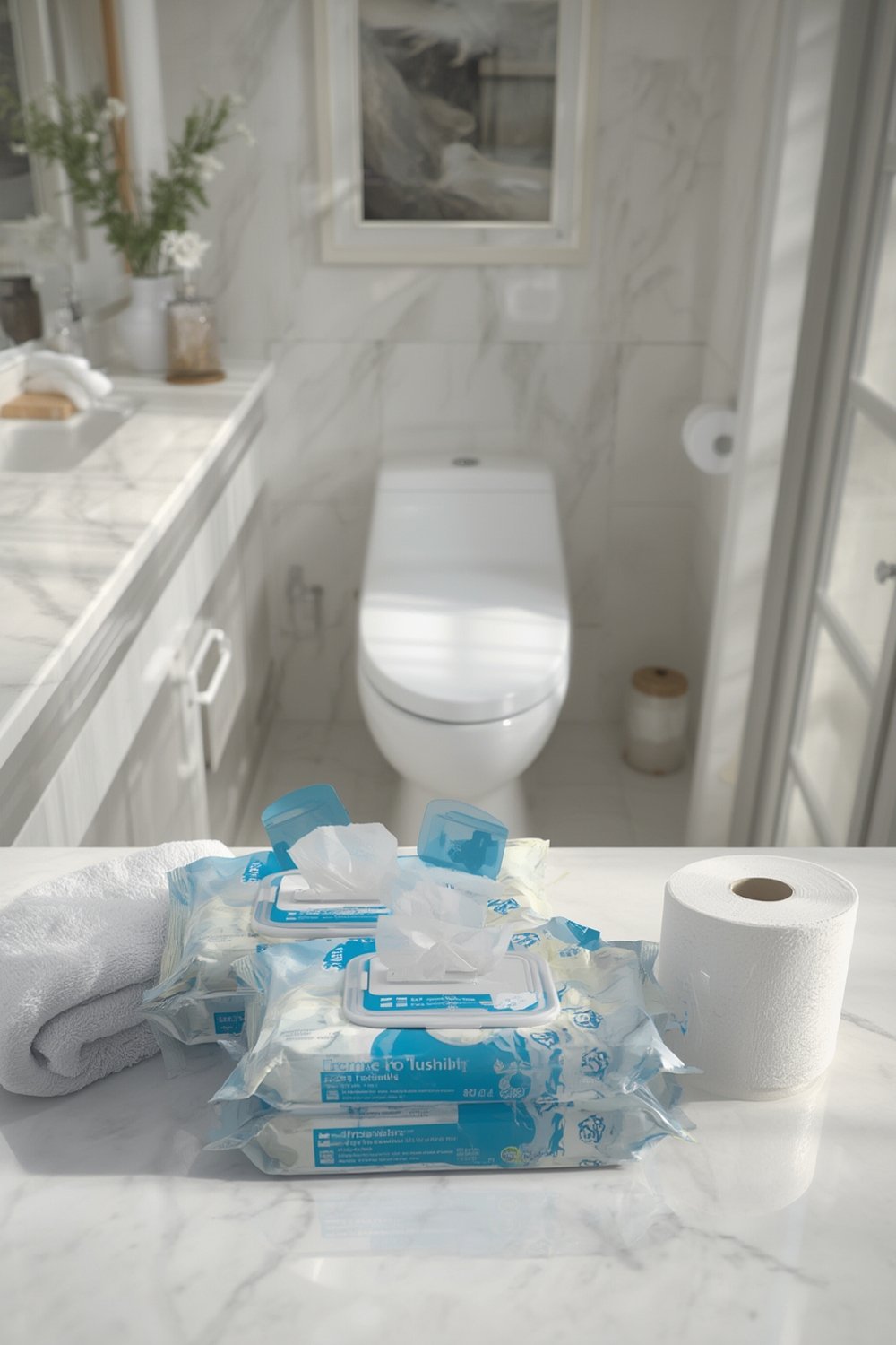 flushable wipes product view