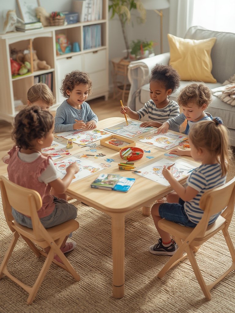 kids table in action