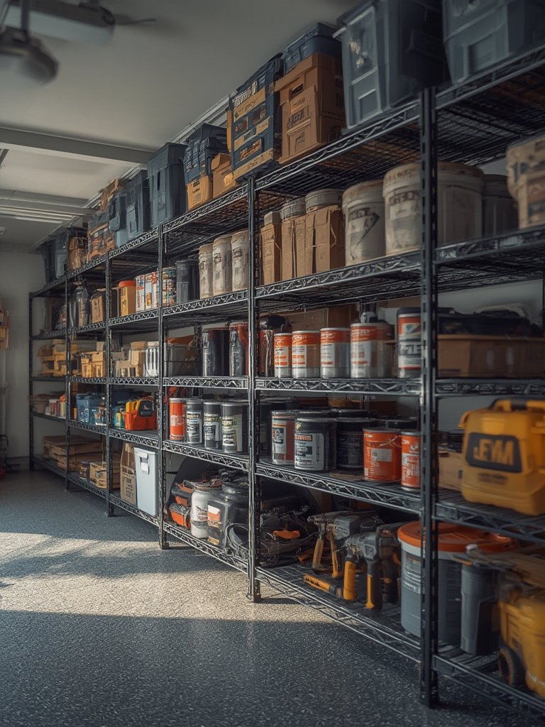 steel shelving in action