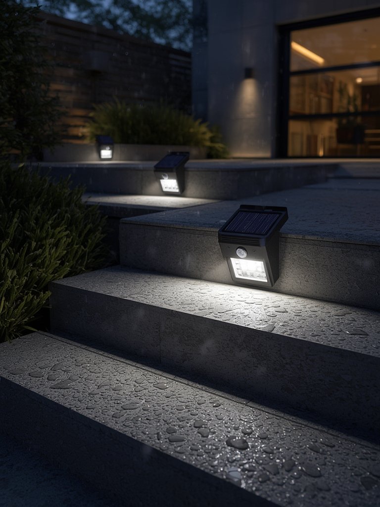solar lights in action