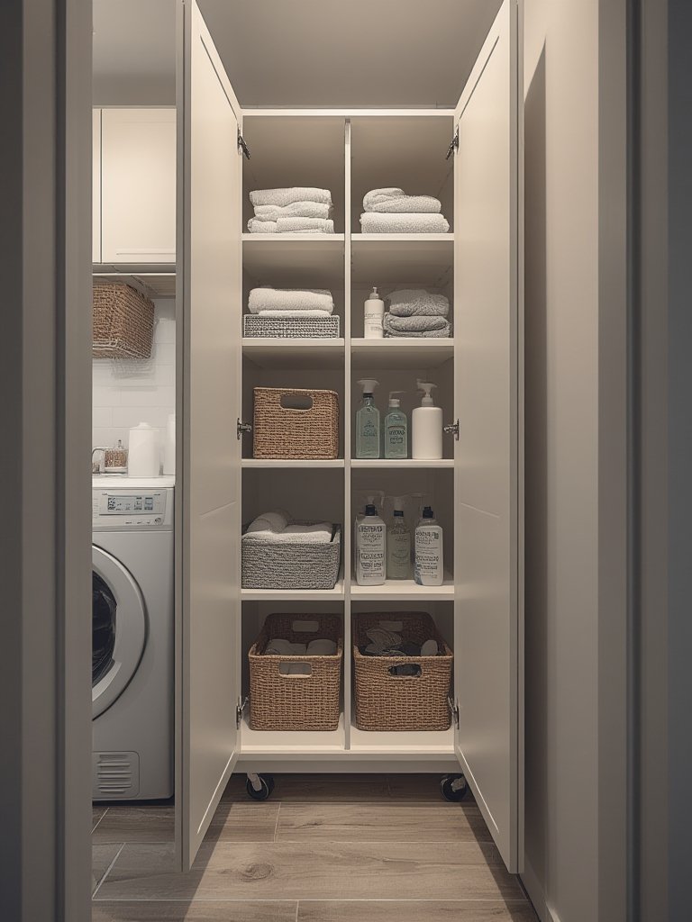 slim cabinet in action