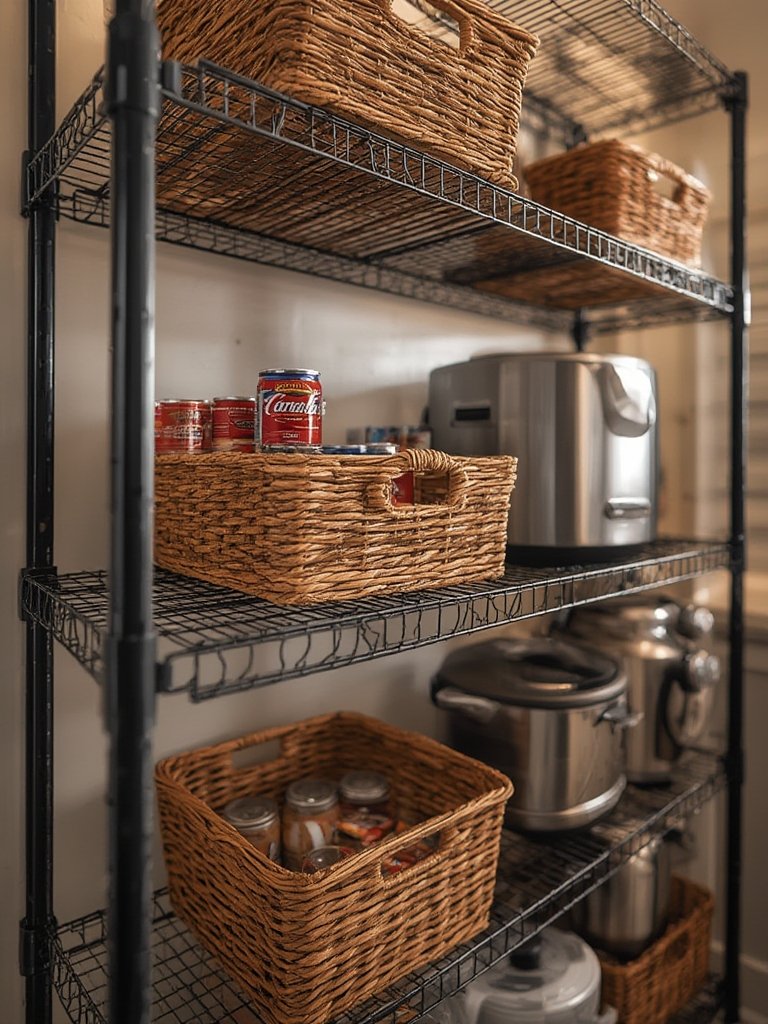 wire shelving in action