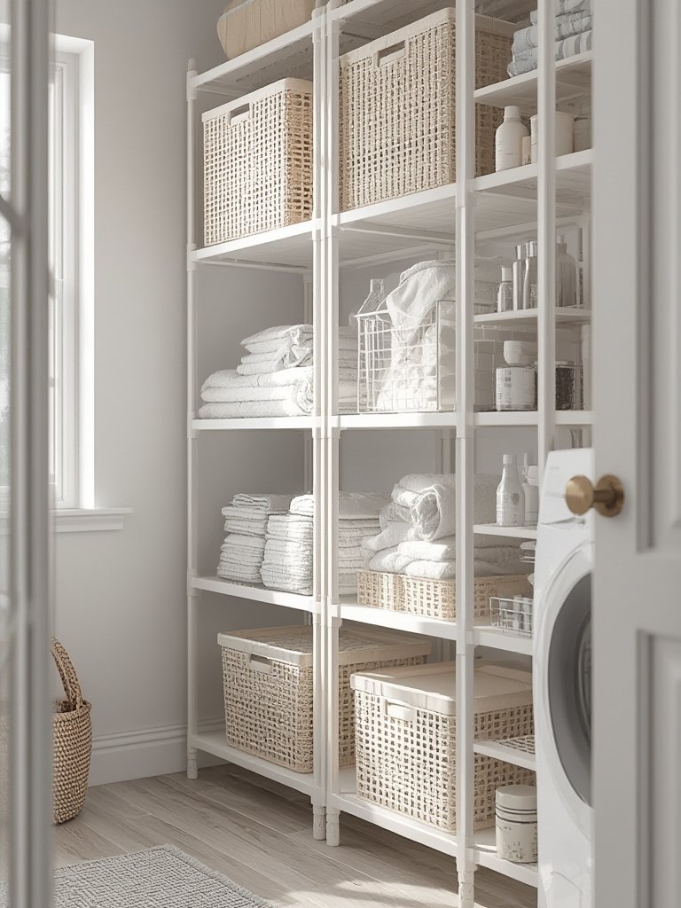 plastic shelving in action