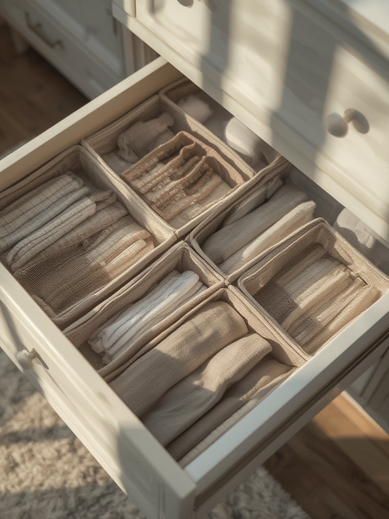 drawer organizers in action