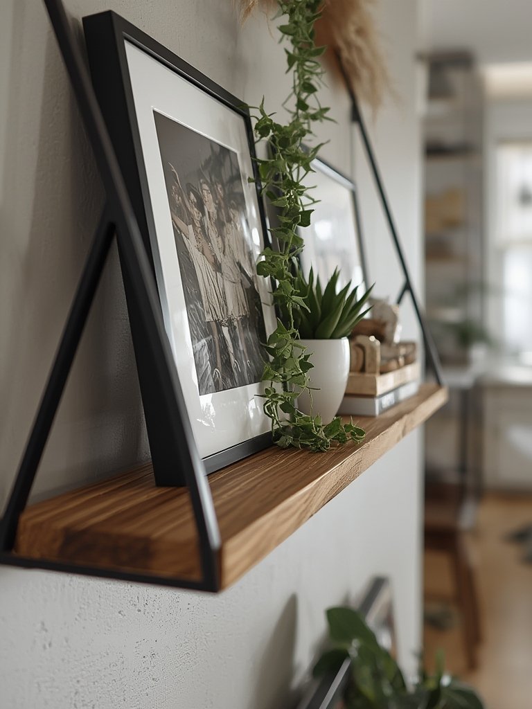 Floating shelves in action