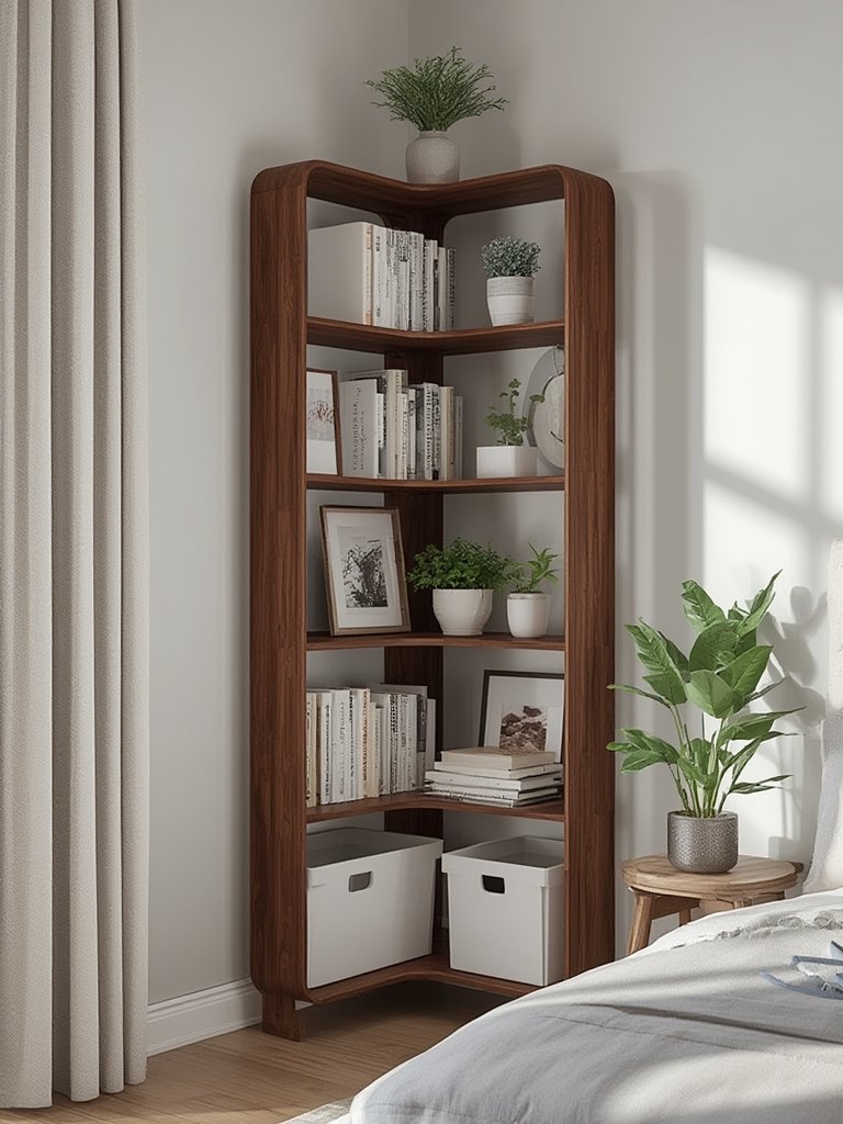 corner shelf in action