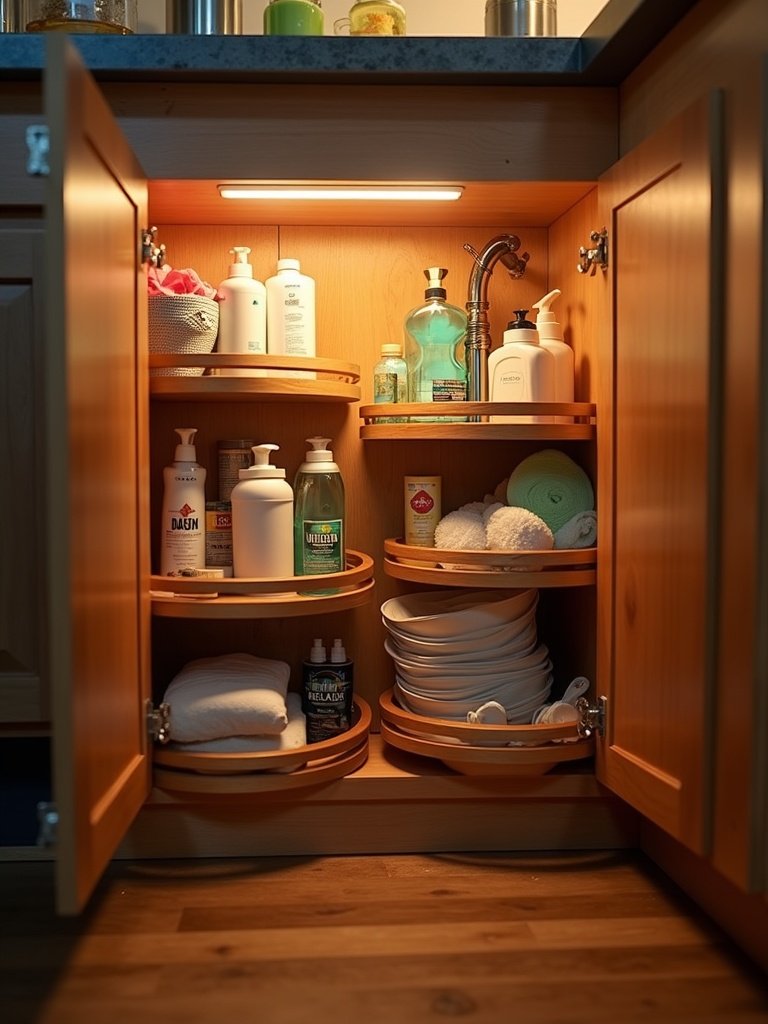 under sink in action