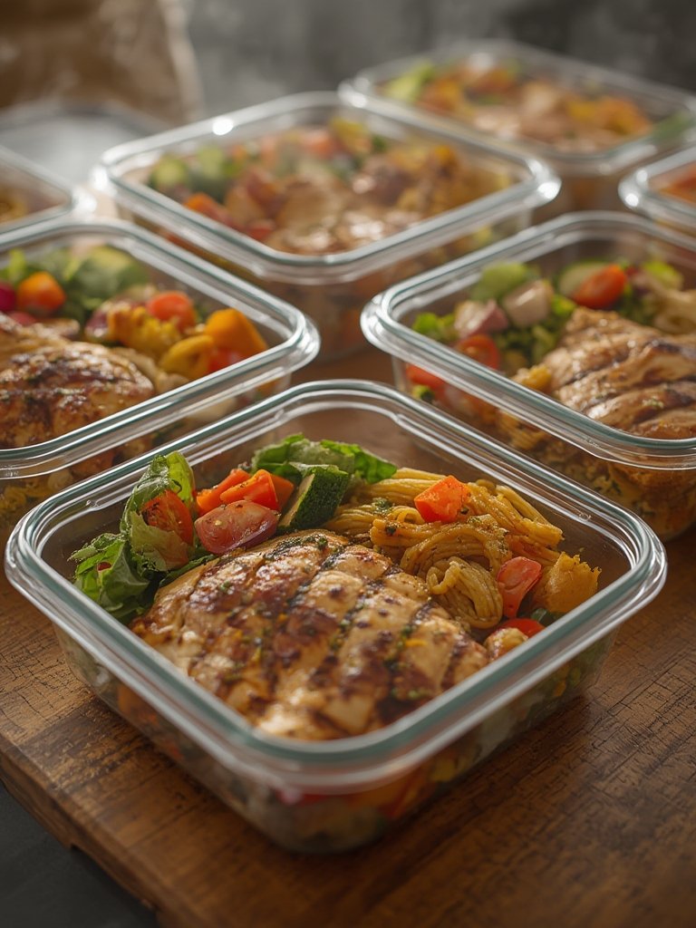 food containers in action