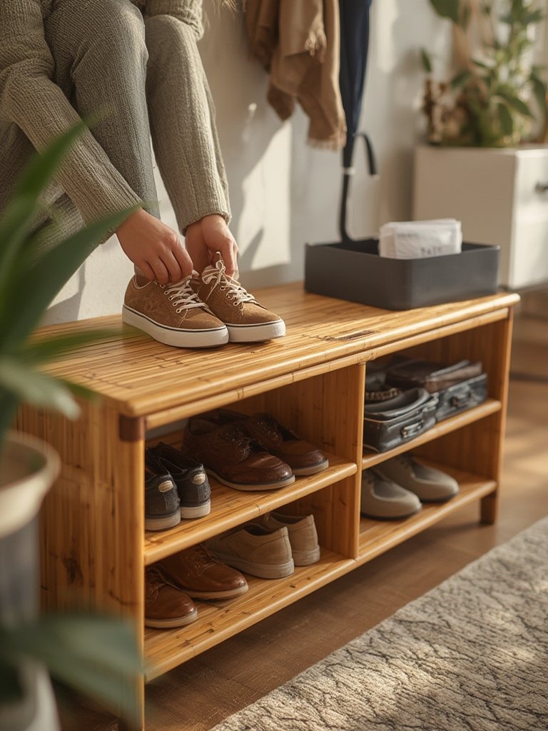 shoe bench in action