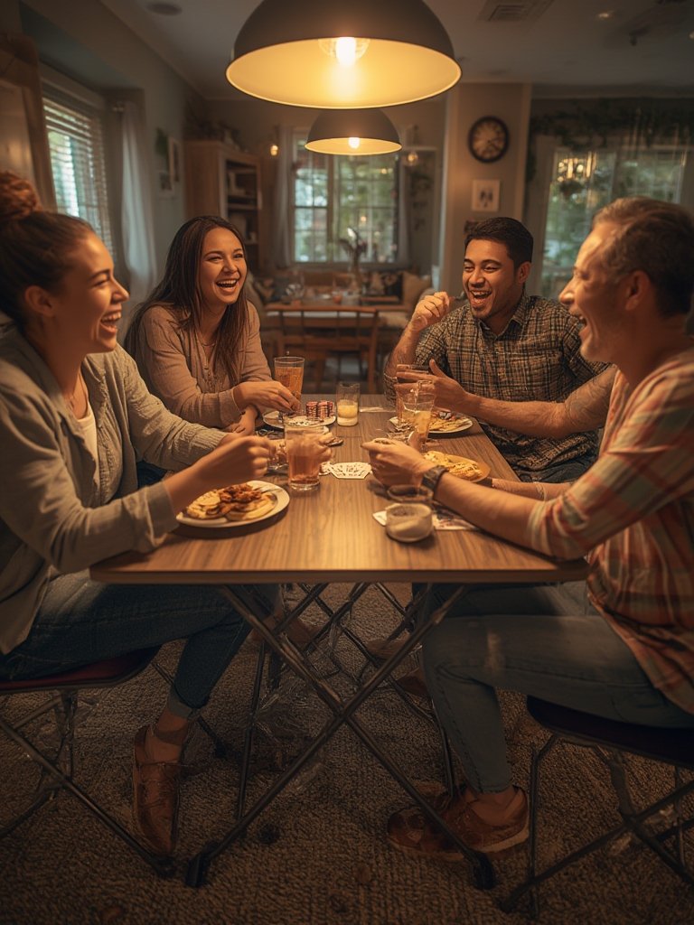 folding table in action