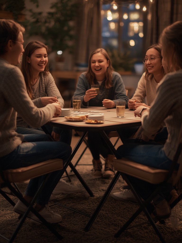 folding table in action