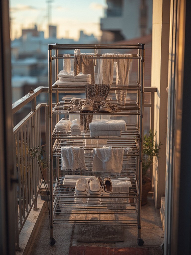 laundry rack in action