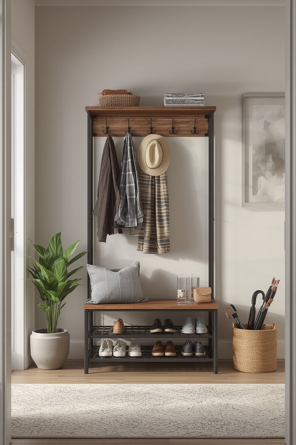 hall tree product view