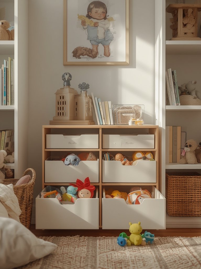 toy organizer in action