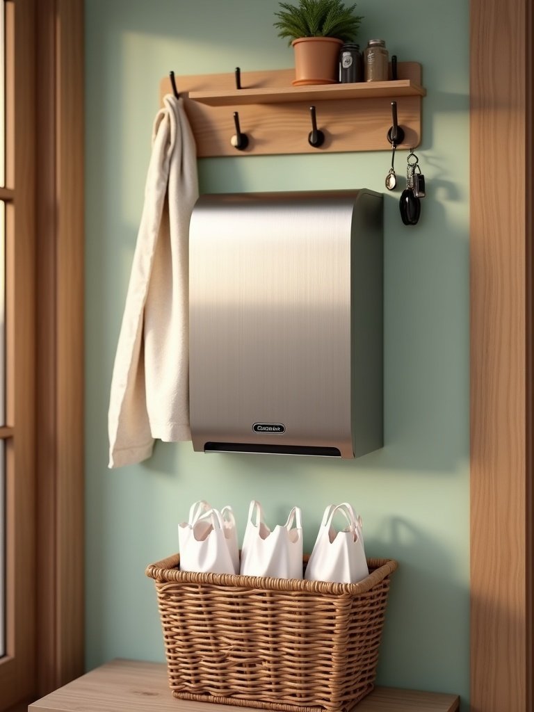 bag dispenser in action