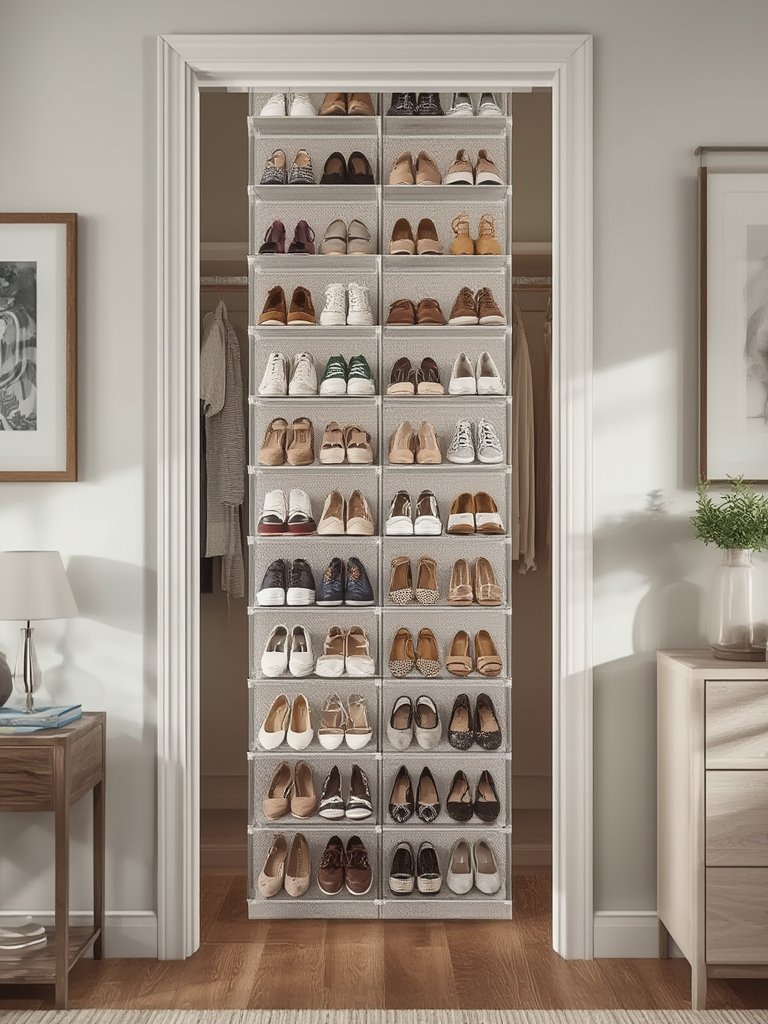 shoe organizer in action