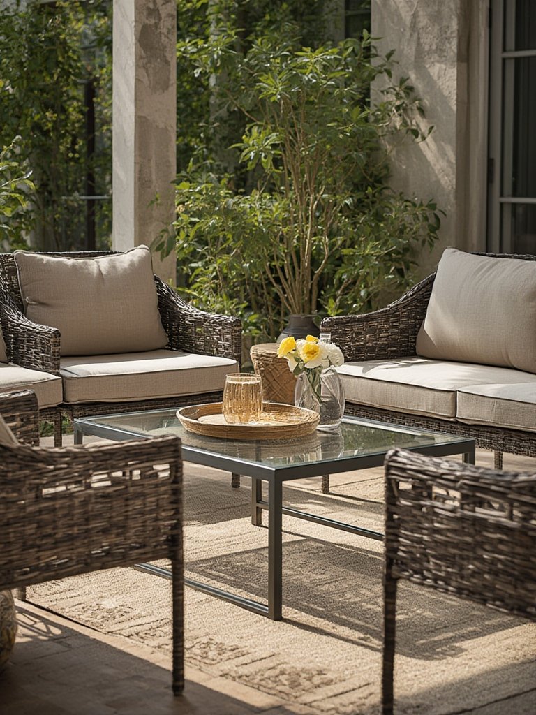 wicker furniture in action