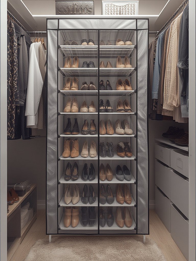 shoe rack in action