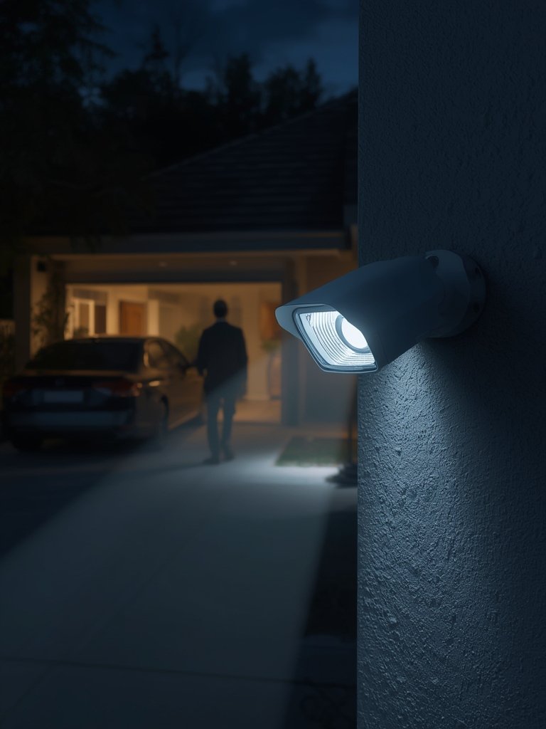 floodlight camera in action