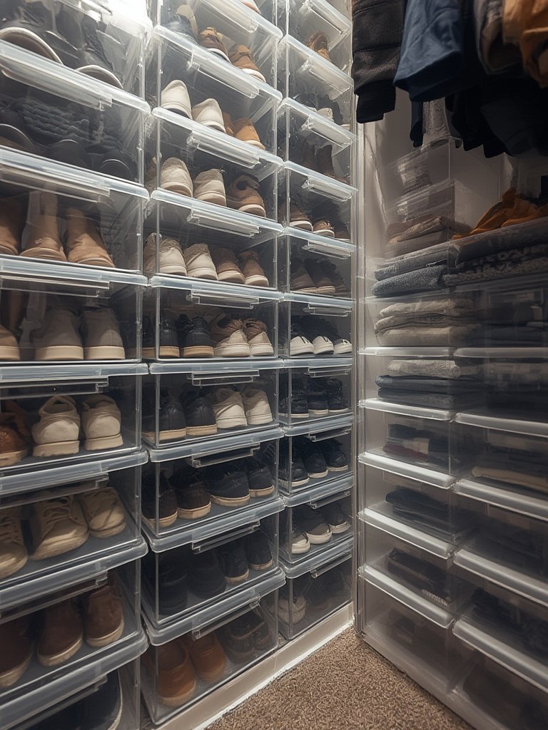 shoe organizer in action