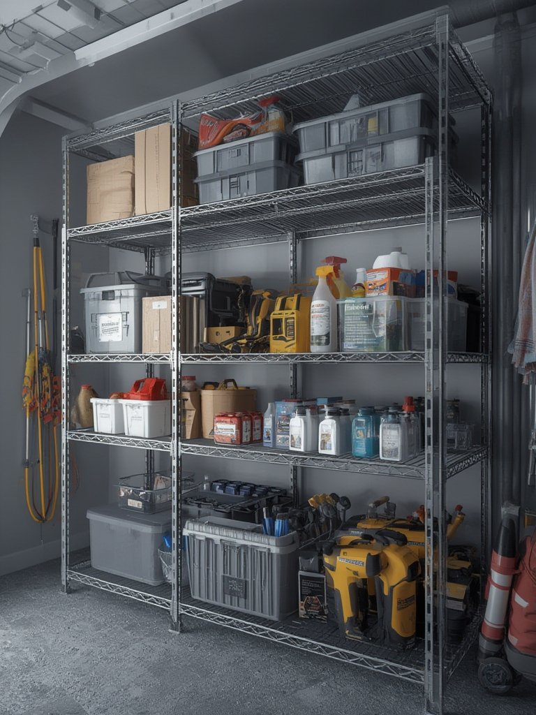 wire shelving in action