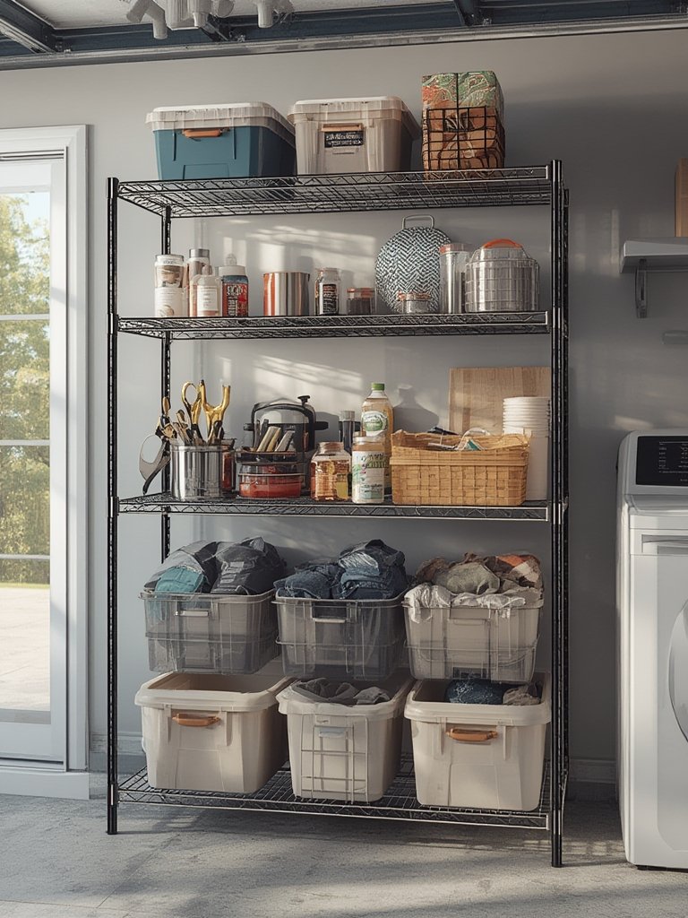 wire shelving in action