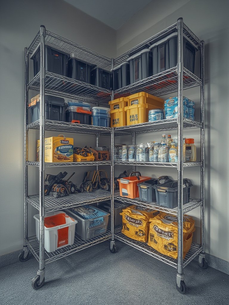 wire shelving in action