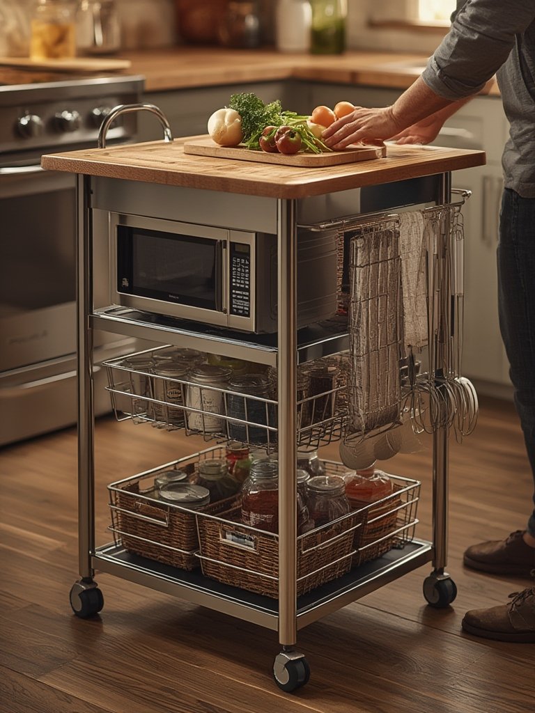 kitchen cart in action