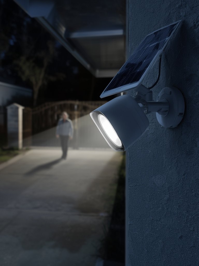 floodlight camera in action