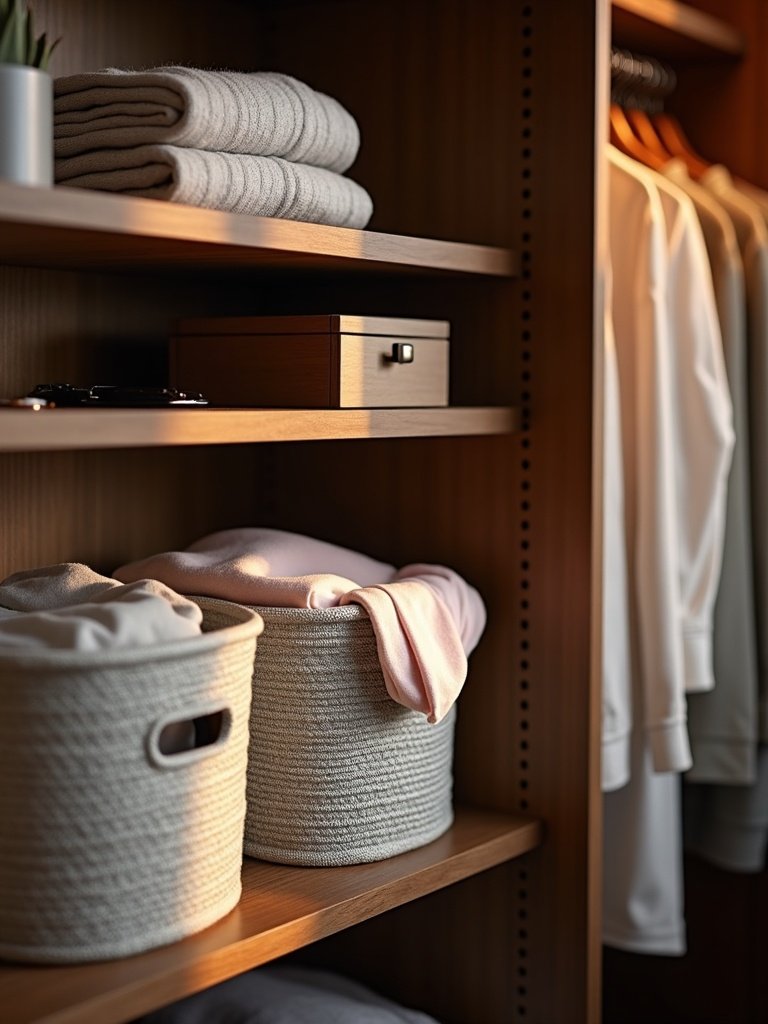 storage baskets in action