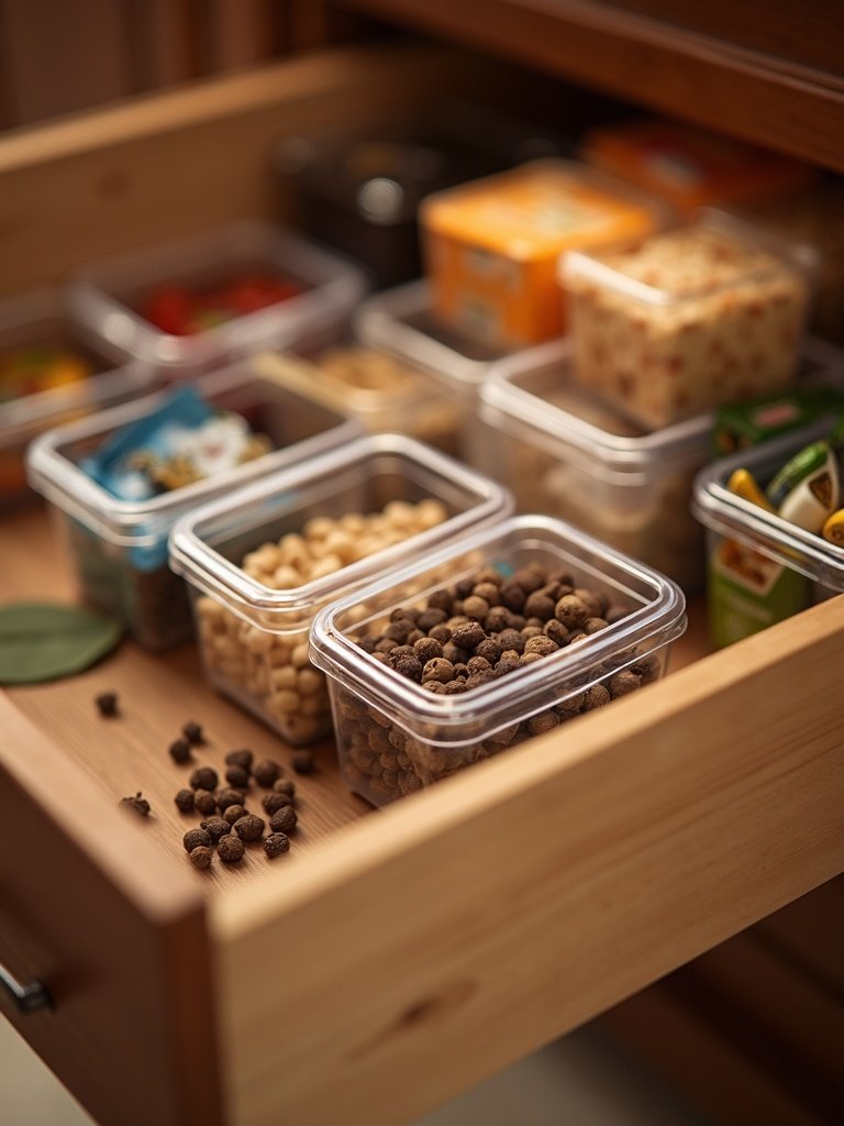 storage bins in action