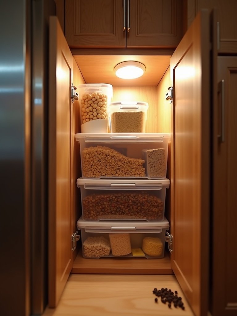 storage bins in action