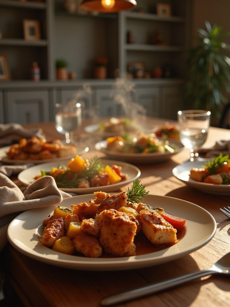 ceramic coating air fryer family meals in action