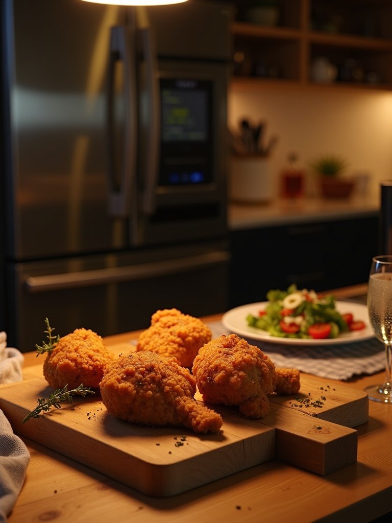 large french door air fryer toaster oven in action