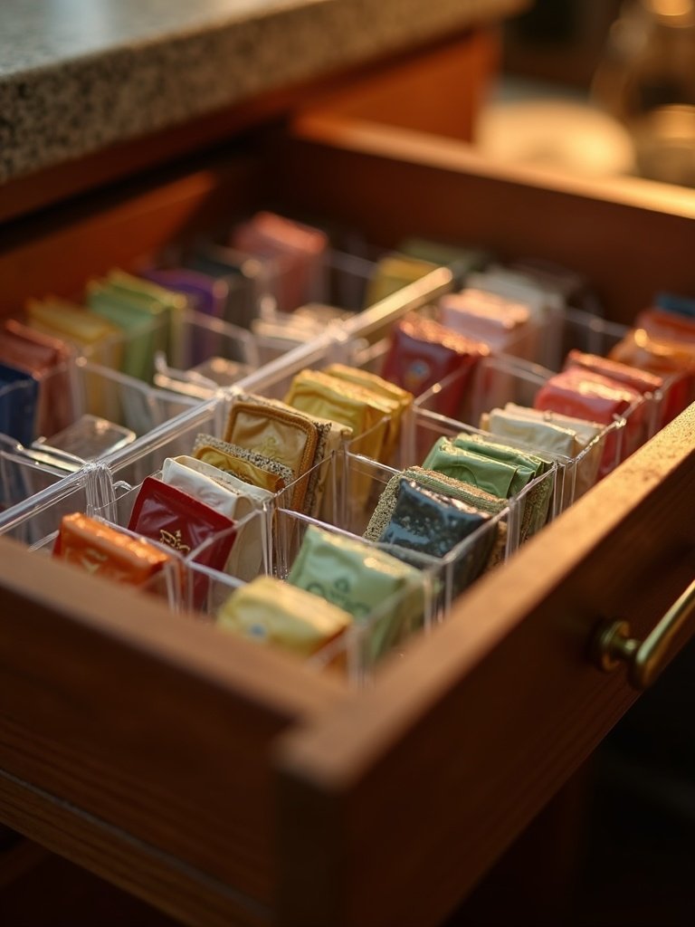 tea organizer in action
