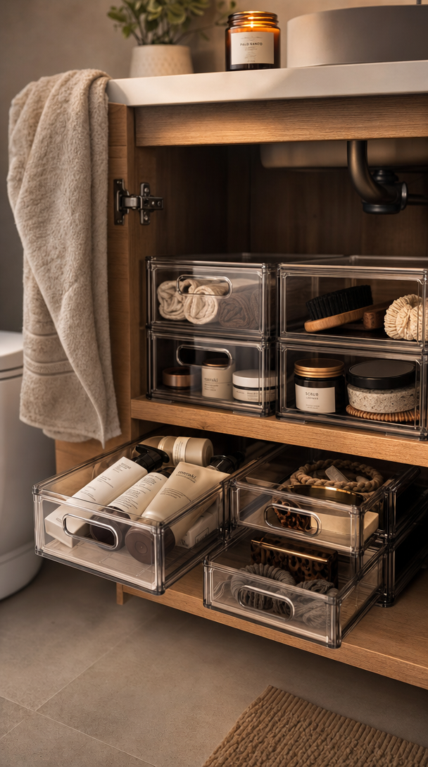 Clear Stackable Storage Drawers Bathroom: 7 Best Essential Picks 2026 3 clear stackable storage drawers bathroom in action