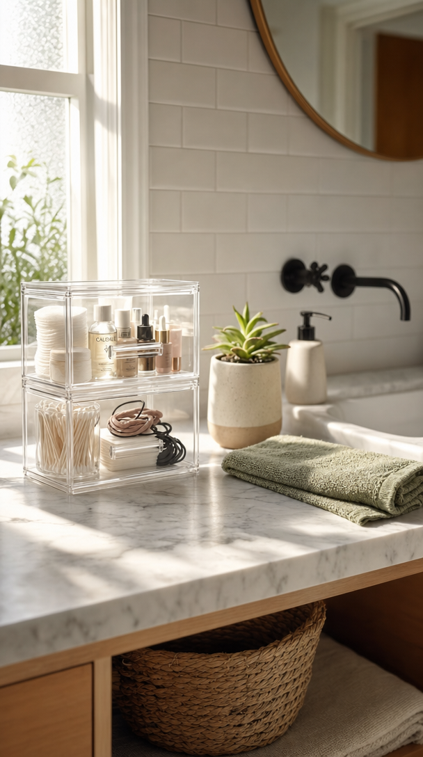 Clear Stackable Storage Drawers Bathroom: 7 Best Essential Picks 2026 2 clear stackable storage drawers bathroom product view