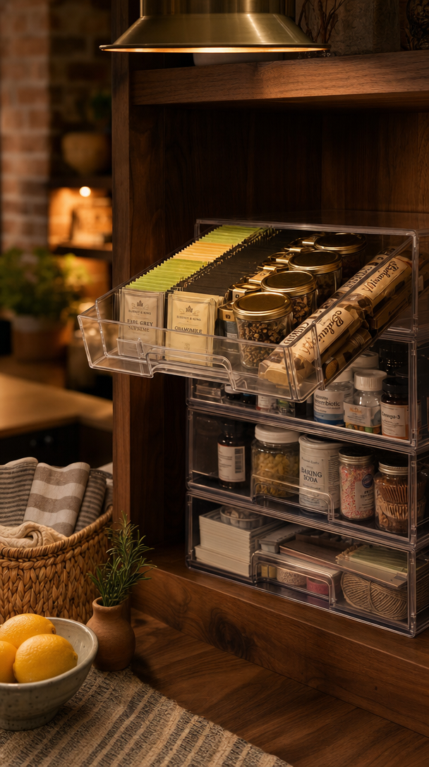 Stackable Plastic Drawers Pantry Organization: 7 Best Picks 3 stackable plastic drawers pantry organization in action
