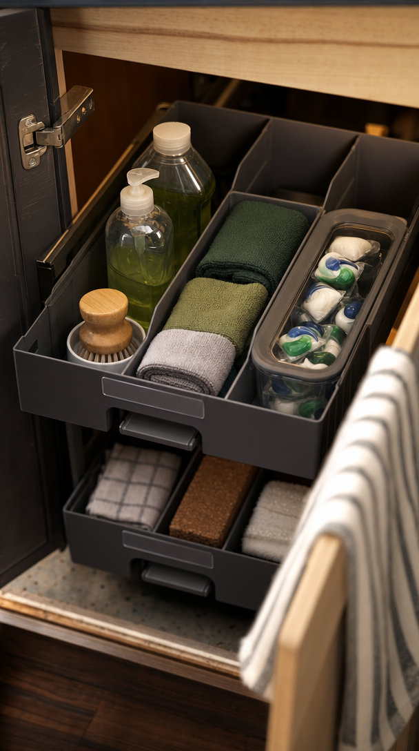 2 Tier Undersink Sliding Organizer: 5 Best Essential Picks 2026 3 2 tier undersink sliding organizer in action