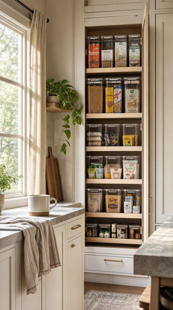 slim clear pantry storage bins product view