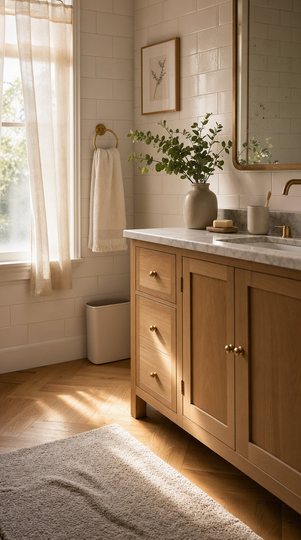 small bathroom trash can product view