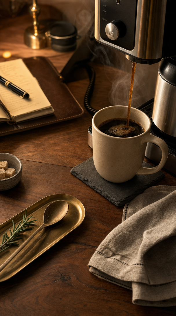 12 cup coffee maker home office in action