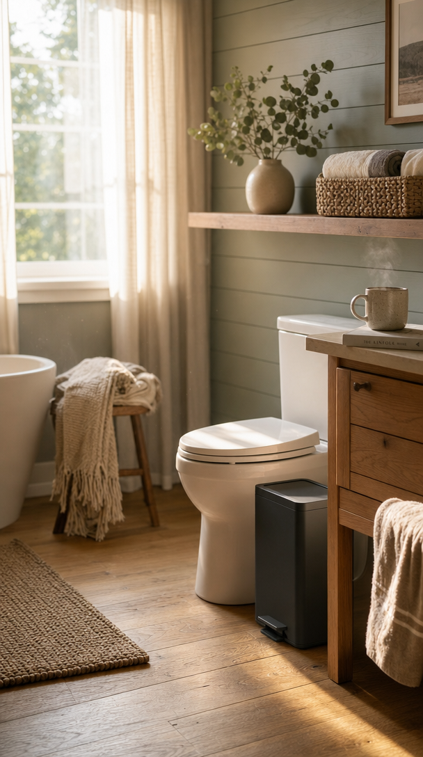 small bathroom trash can 9 gallon product view