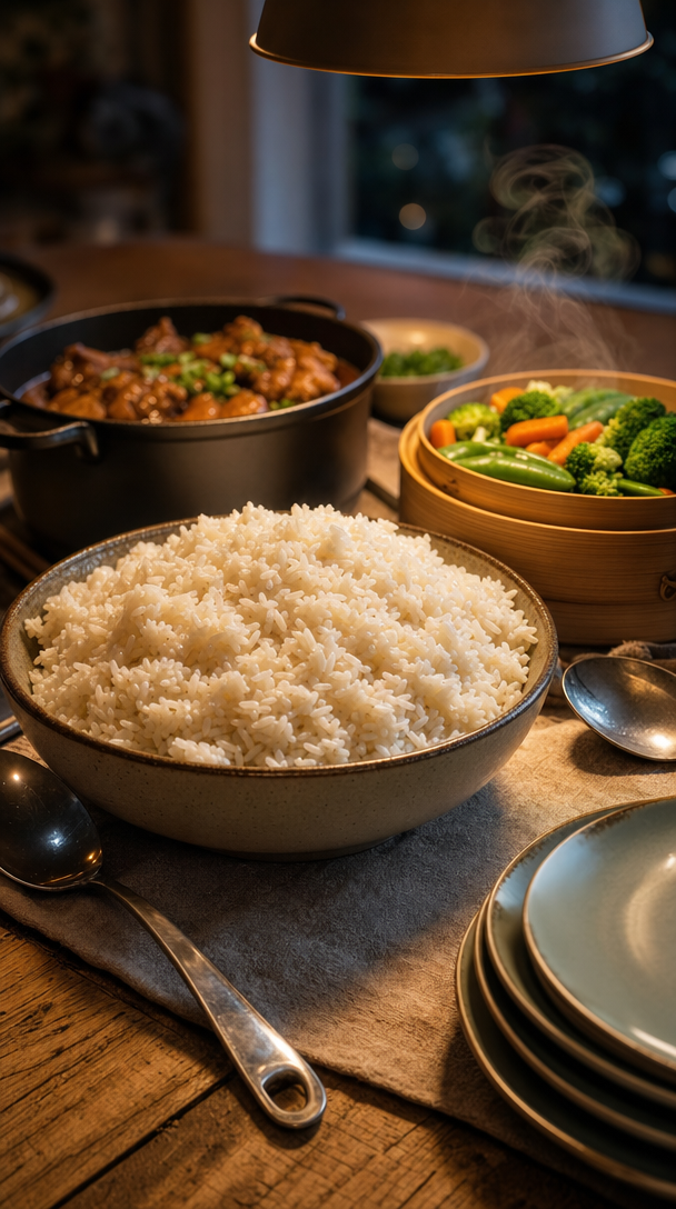 20 cup digital rice cooker in action