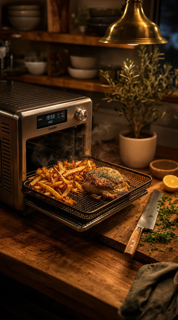 smart oven air fryer countertop in action